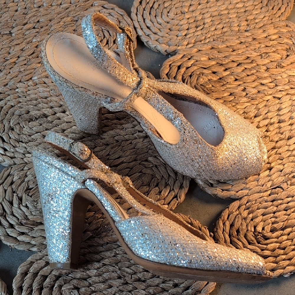 Maison Martin Margiela Silver Glitter Heels - Picture 9 of 9